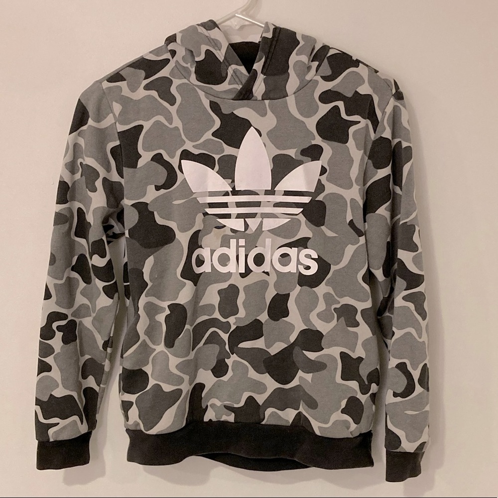 Adidas Camo logo hoodie size M